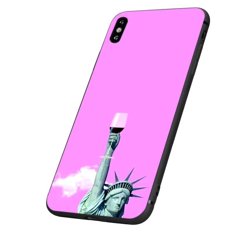 Черный чехол ТПУ для iphone 5 5s se 6 6s 7 8 plus x 10 чехол силиконовый чехол для iphone XR XS 11 pro MAX Ретро винтажная художественная статуя