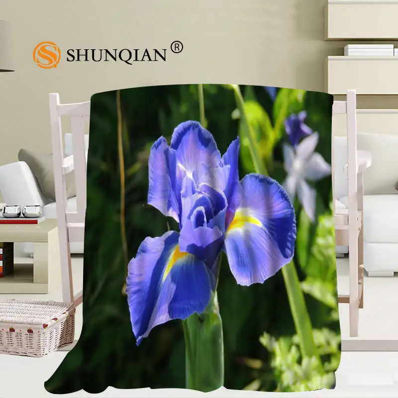Ирис одеяло с изображением цветов мягкие DIY диван кровать Пижама комбинезон для