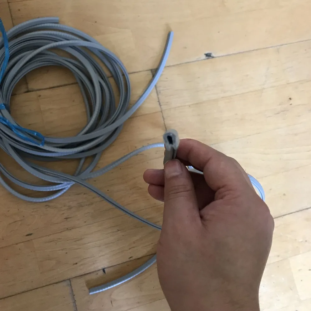 

4m Grey Color Car Door Sealing Decorate Strip U Edge Trim Guard Protector