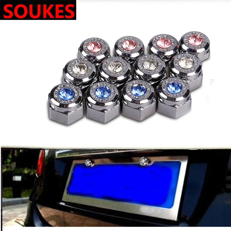 4 шт. Роскошные Алмазные винты для рамки номерного знака автомобиля Honda Civic 2006-2011