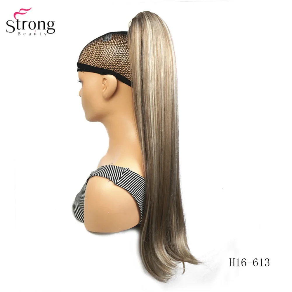 StrongBeauty коготь клип конский хвост длинные прямые шиньоны синтетические волосы для наращивания