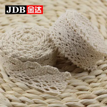 Кружевная ткань кружевная лента для платья хлопковая вязаная бежевая аксессуары