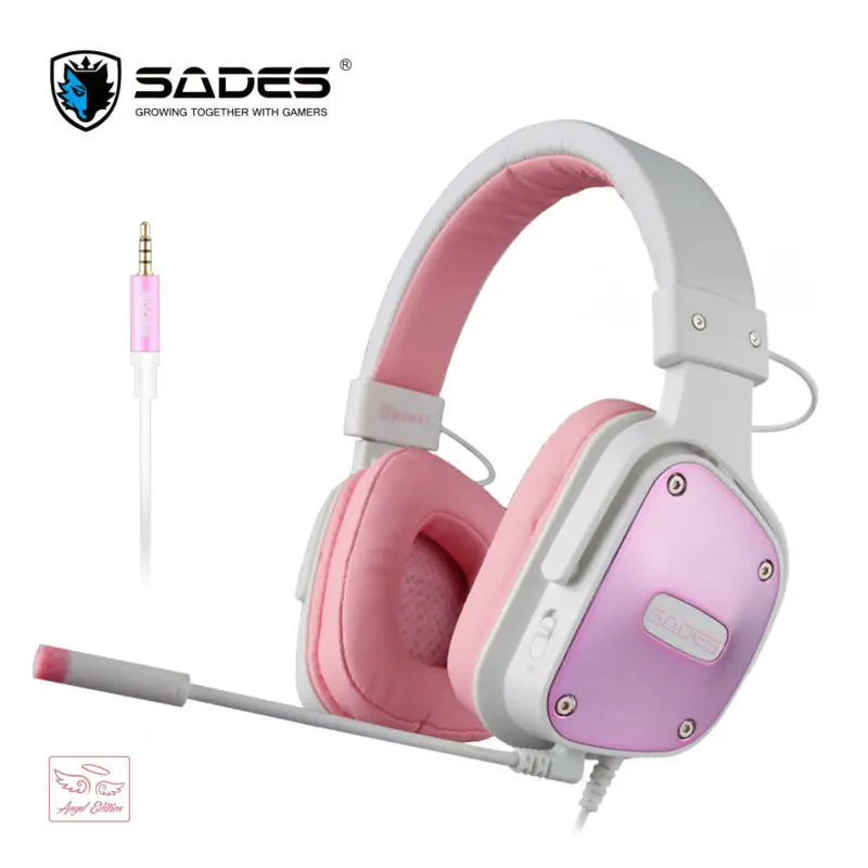 SADES Dpower многоплатформенная игровая гарнитура для ПК Xbox One PS4 со светодиодным