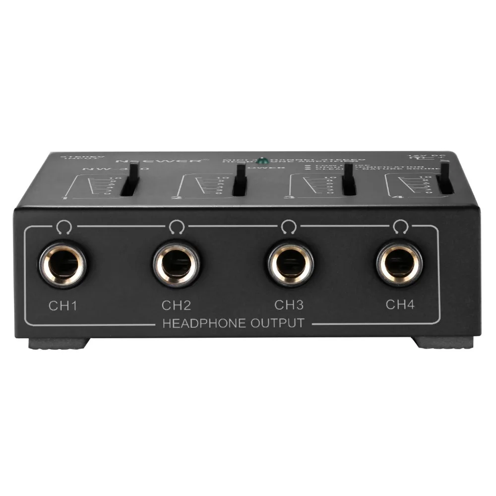 Neewer компактный 4 канальный стерео усилитель для наушников с DC 12 V адаптер
