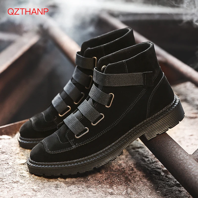 

Boots of Men Winter Footwear Rubber Male Shoes Snow High Quality Leather Warm Male Martin Men Boots Cotton Brand Ankle Boots
