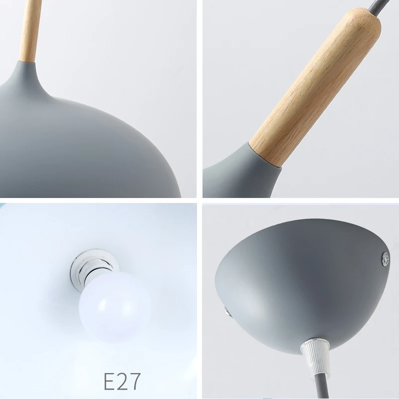 Современный Ресторан Кухня Деревянные подвесные светильники Красочные макароны