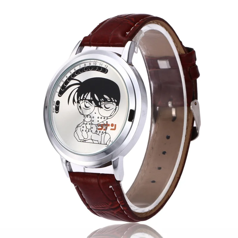 Модные часы Dobroa Detective Conan LED Anime Creative waterproof personality touch|Женские наручные часы| |