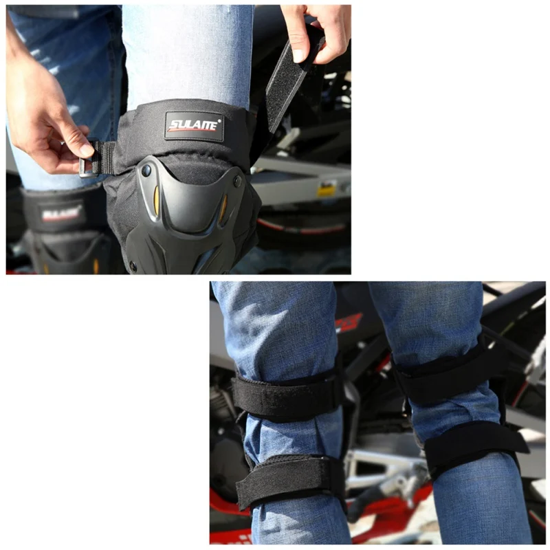 

Black Motorcycle Kneepads Bicycle Protective Knee Pads Racing Knee Pads Protective Guards Accessories