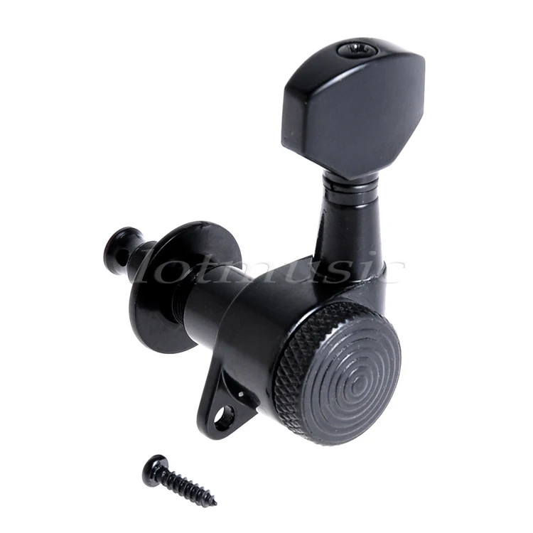 Гитара Тюнинг колышки встроенный тюнинг Серебро Хром Черный 6L головки машины для