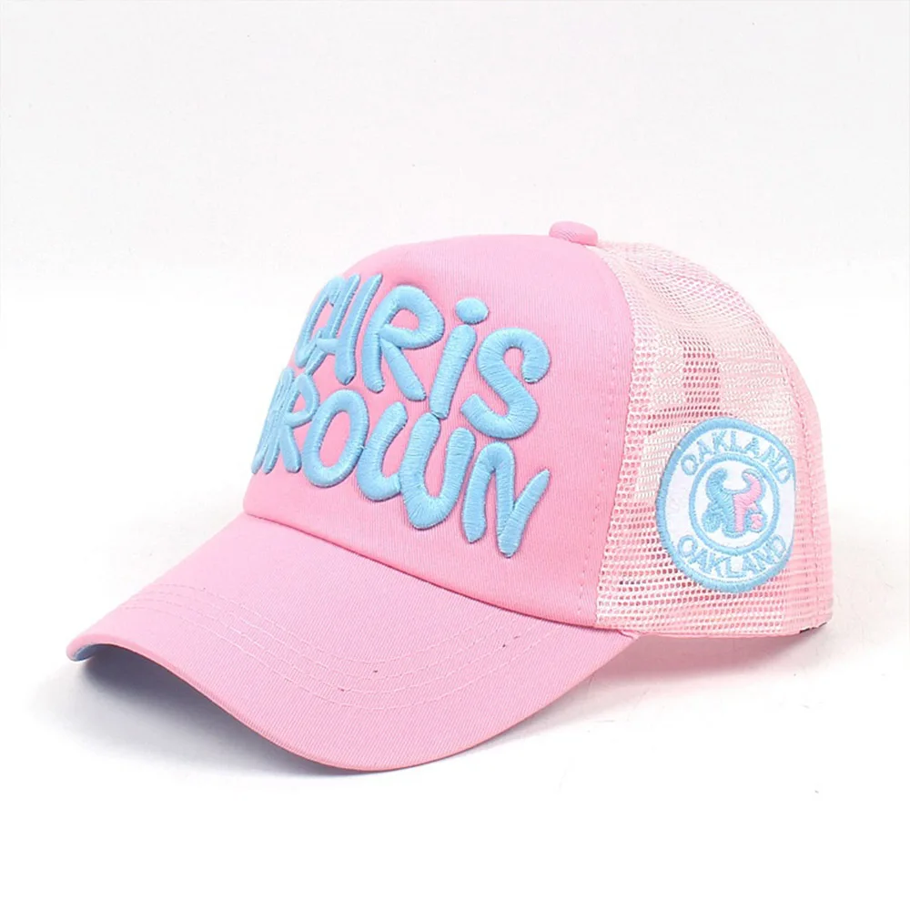 FS модная хип-хоп кепка для водителя грузовика для мужчин и женщин Snapback сетчатые кепки с буквенным принтом бейсболка s Уличная желтая розовая уличная одежда Gorras - Цвет: Pink Dad Hat