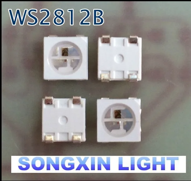 100 шт. WS2812B (4 контакта) 5050 SMD WS2812 индивидуально адресуемый цифровой светодиодный