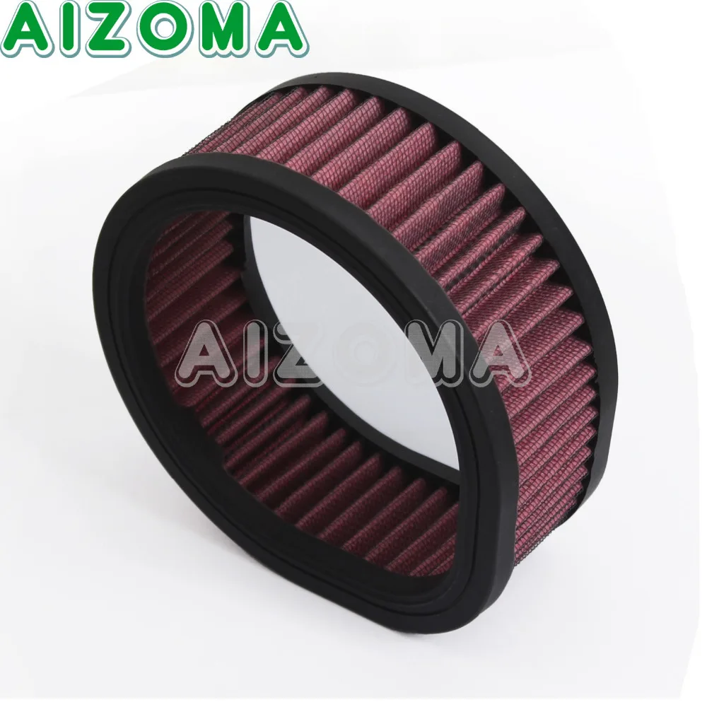 Red Motorcycle High Flow Air Filter Cleaner For Harley Models with S&ampS Super E and G series Carb Reusable Filters | Автомобили и
