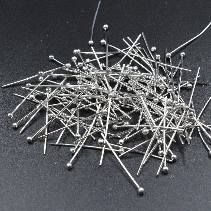 

FLTMRH 50pcs 30x0.7mm Silver color Ball Head Pins Findings Fashion Jewelry Making Components