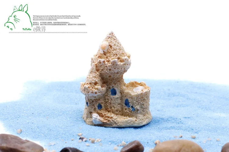 Искусственный Мини замок феи для сада миниатюры гномов моховые террариумы