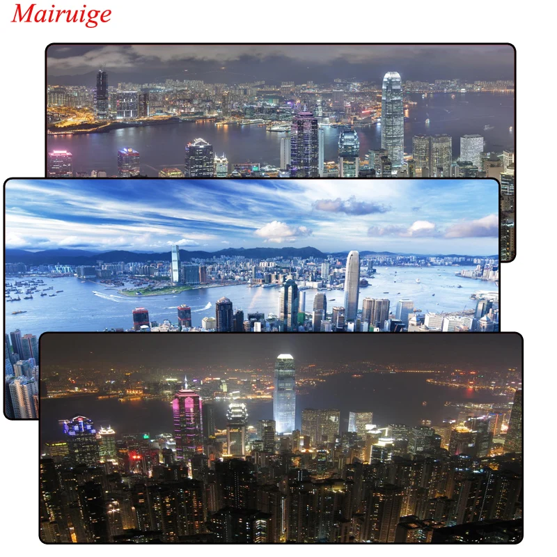 

Mairuige Hong Kong Large Gaming Mouse Pad Gamer Locking Edge Keyboard Mouse Mat Gaming Grande Mousepad for CS GO LOL Dota Game