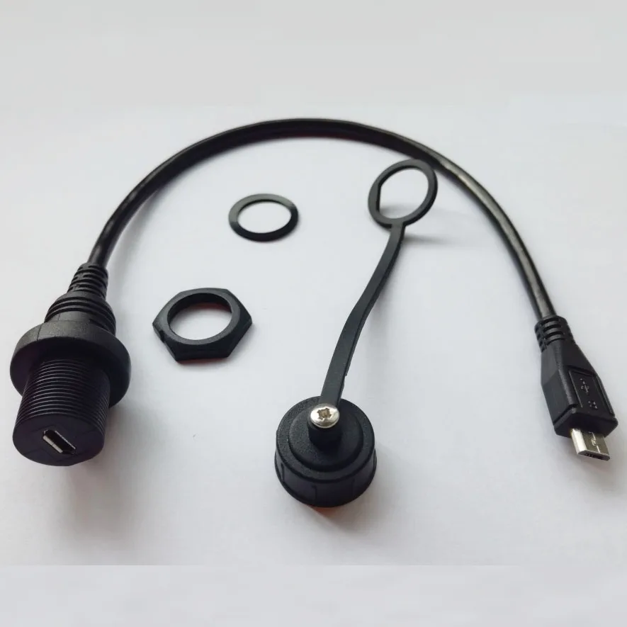 Водонепроницаемый кабель Micro USB 2 0 IP67 5-контактный разъем Micro-USB IP 67 Панельное