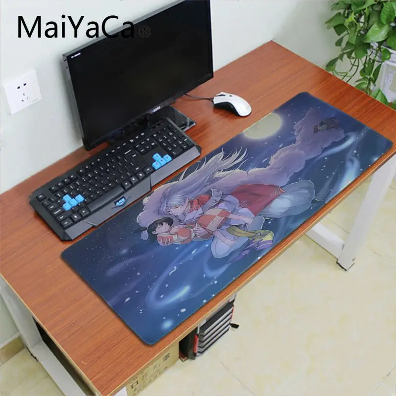 Резиновый коврик для мыши Maiyaca inuyasha с японским аниме противоскользящий размер xxl