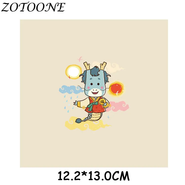 Милые мультипликационные нашивки ZOTOONE с животными наклейки для глажки одежды
