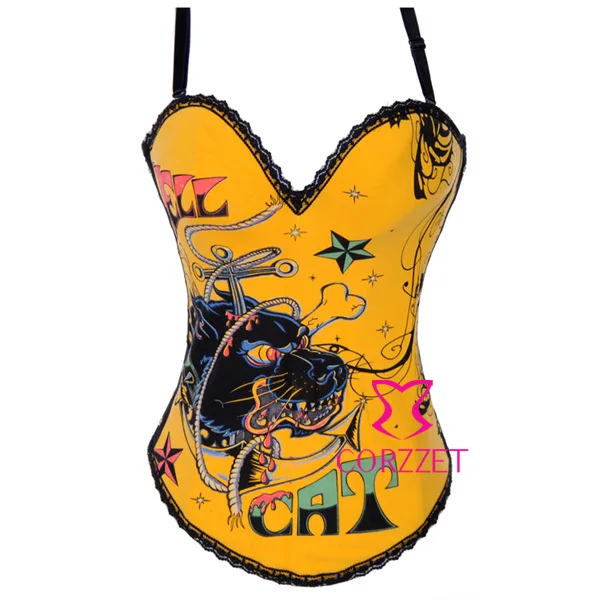 Корсет Женский с принтом льва на бретелях S-2XL | Женская одежда
