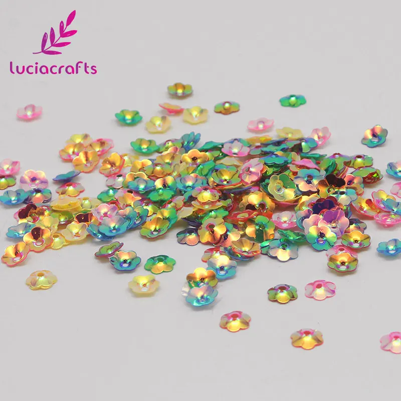 Lucia crafts 20 г/лот случайный смешанный хлопья Радужная чашка блесток для дома/шитья/свадебные конфетти украшения D0114