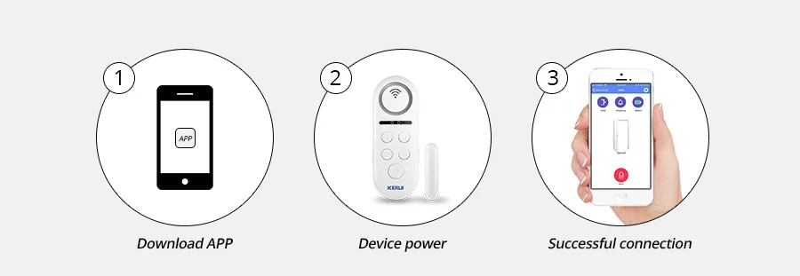 KERUI wifi датчик двери окна двухсторонний магнитный детектор 120dB 4 цифровой пароль Добро пожаловать сигнализация системы безопасности дома