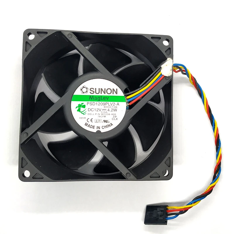 SUNON 9032 PSD1209PLV2 A DC 12V 90*90 * маленького размера круглой формы с диаметром 32 мм 9 см 0.35A 4 2