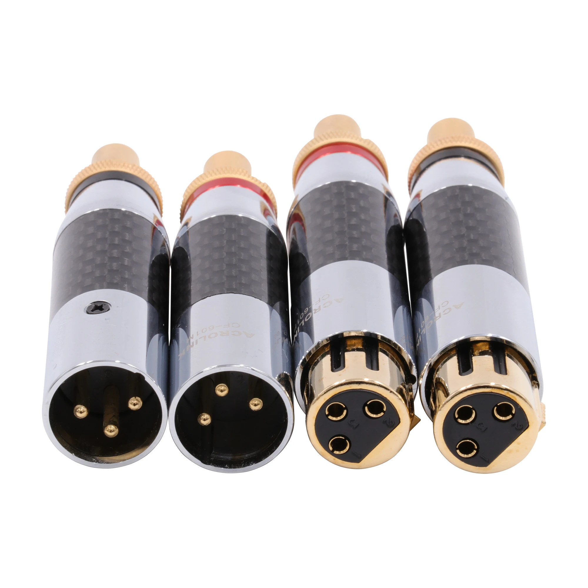 3 контактный переходник с XLR на гнездо RCA аудиоразъемом Hifi позолоченный латунный