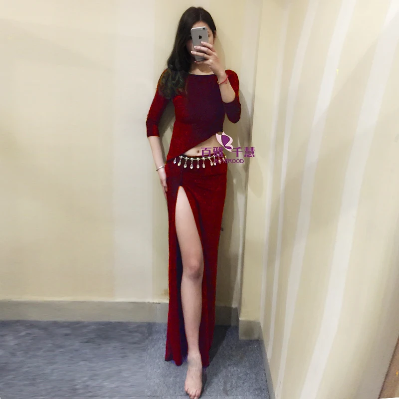 Bellydance oriental Belly baladi Indian eastern Egyptian hair swinging dance dancing costumes bra belt skirt dress robe set 303 |