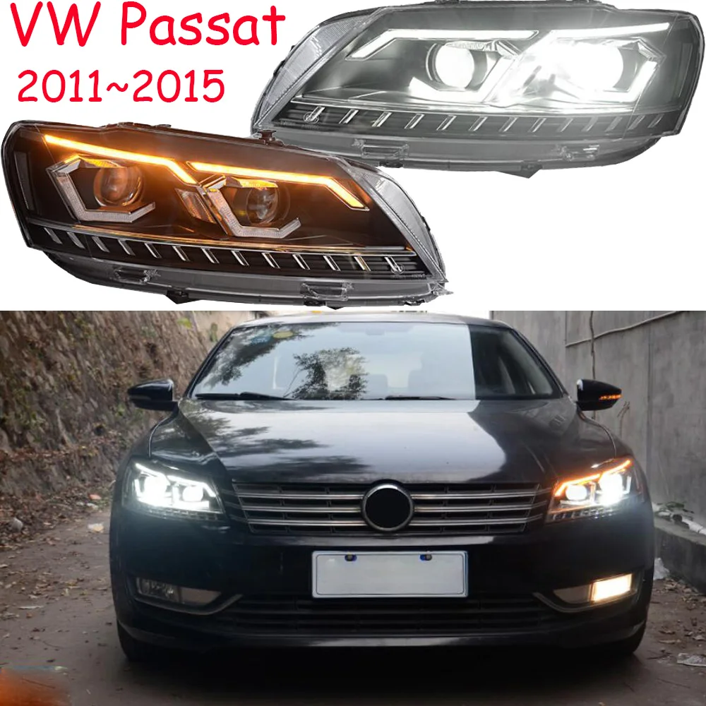 2 шт. автомобильного тюнинга фар для Passat B7 светодиодные фары DRL Противотуманные