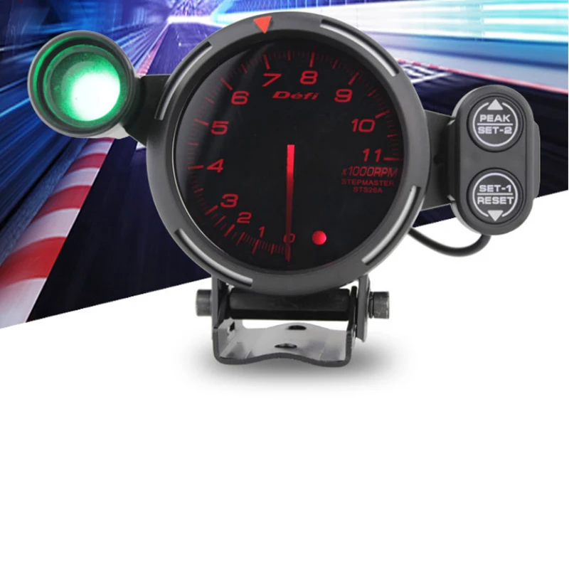 80 мм Автомобильный цифровой тахометр Df Rpm Gauge автомобильный шаговый двигатель BF такометр синий белый светодиодный светильник переключения Авто Датчик