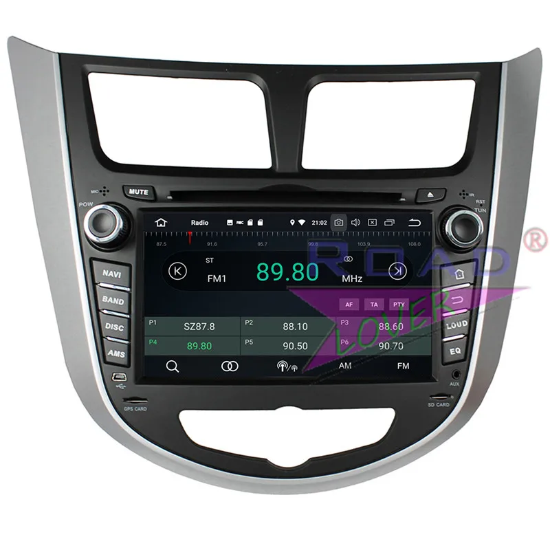 Roadlover Android 9 0 автомобильный DVD-плеер видео для Hyundai Verna Accent Solaris 2011-2012 Стерео GPS
