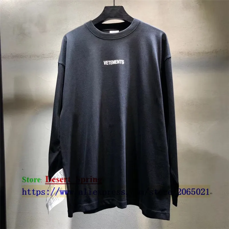 Стикер VETEMENTS AH 2020TRXX VTM с длинным рукавом женские и мужские футболки 1:1 высокое