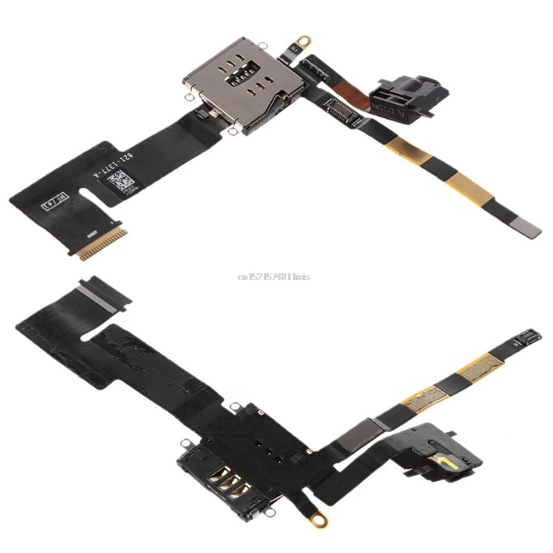 Гибкий кабель для чтения sim карт 3G наушники Version Jack аудио Замена Apple iPad 2|Шлейфы