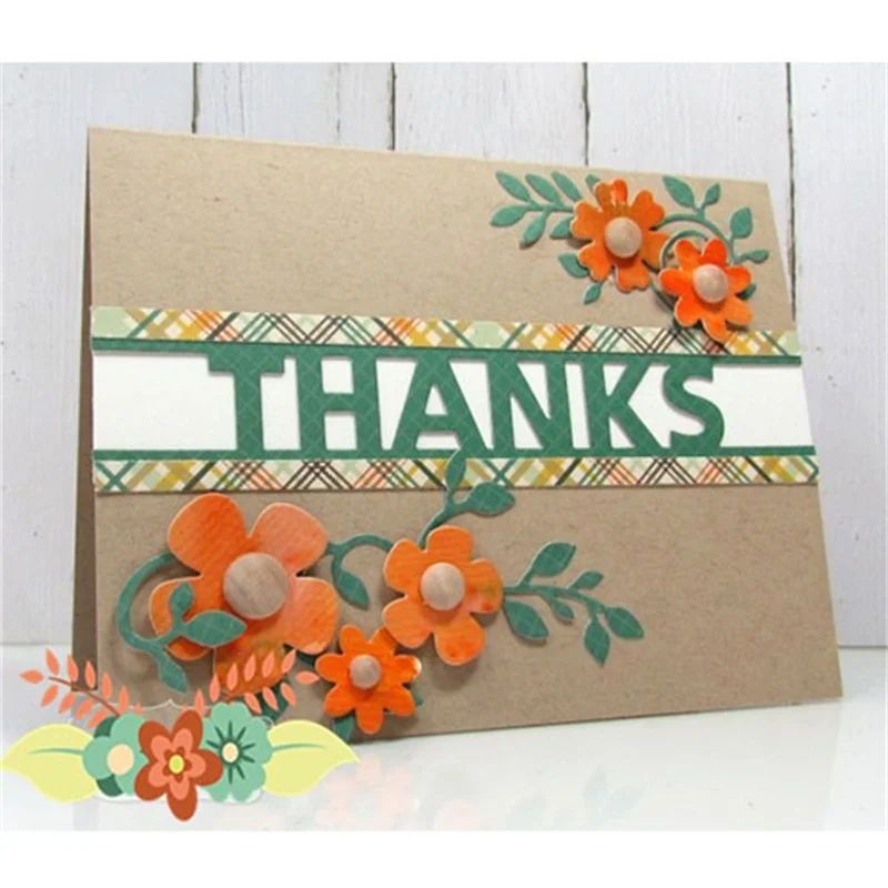 

THANKS Letters Metal Die Cuts Cutting Dies For DIY Scrapbooking Embossing Photo Album Paper Cards Decorative Crafts New 2018 Die