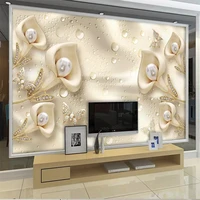 custom wall cloth fresco 3d calla butterfly silk water wave 3d mural living room tv background wall decoration wall paper roll