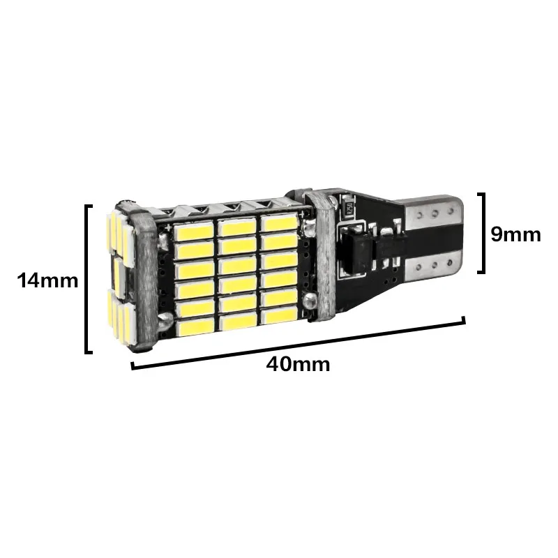 10 шт. T15 921 W16W 45 SMD 4014 светодиодный автомобильный светильник CANBUS без ошибок