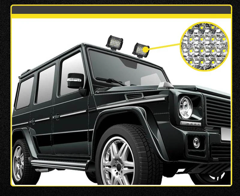 Светодиодный светильник для автомобиля 4X4 внедорожный точечный луч головной светильник s для авто 72 Вт 4 дюйма светодиодный рабочий светильник для автомобиля SUV ATV светодиодный противотуманный светильник