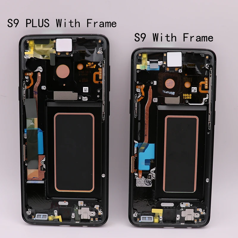 AMOLED Замена для SAMSUNG Galaxy S9 S9+ ЖК сенсорный экран дигитайзер с рамкой G960 G965 дисплей