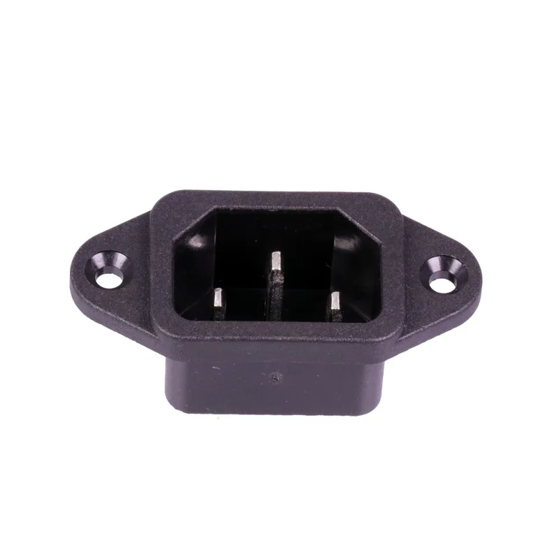 3 шт. черный 3 шпильки IEC320 C14 вход мощность розетка AC 250 В 10A