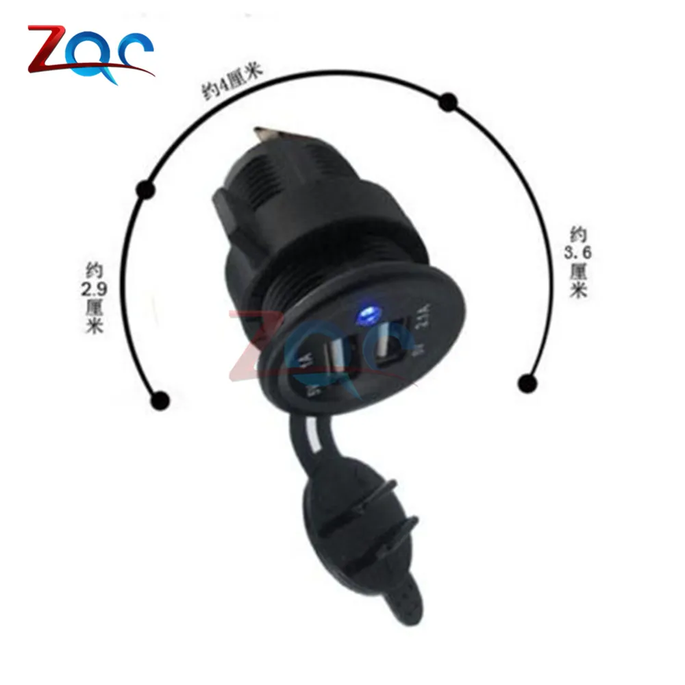 Разветвитель с двумя USB портами для прикуривателя автомобильный адаптер питания