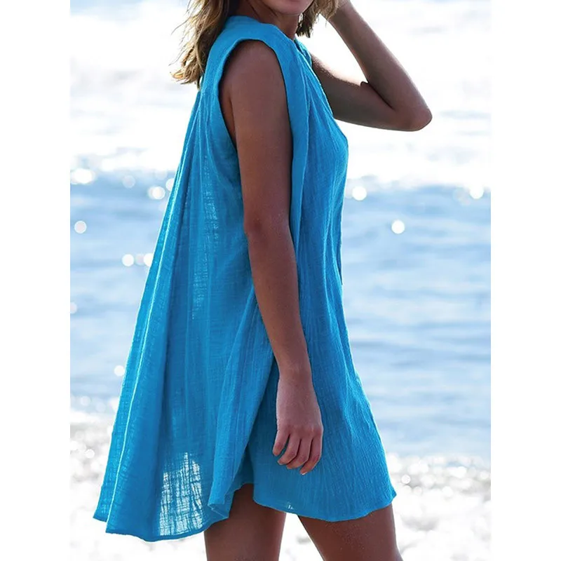 DORVIVON casual dress 2019 women sexy summer v-neck button shirts dresses beach womens mini short girl vestidos robe femme | Женская