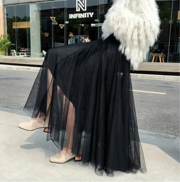 2019 Новое поступление сетчатые юбки женские летнее длинное макси-юбка Женская