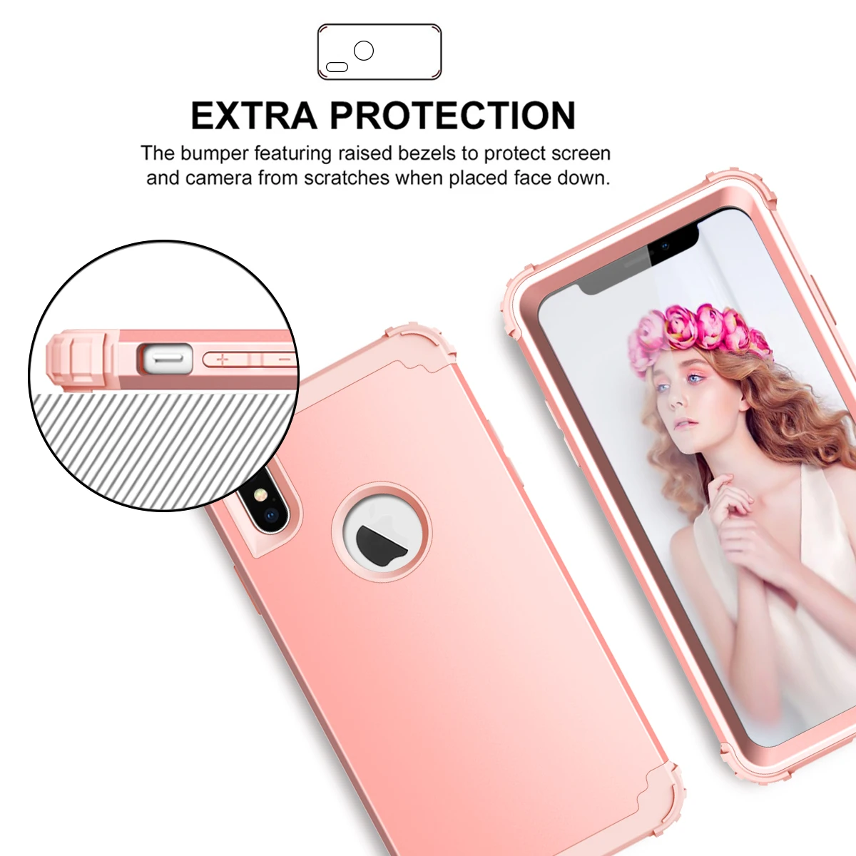 Для iPhone X XS Max XR противоударные чехлы для телефонов гибридный мягкий силикон и