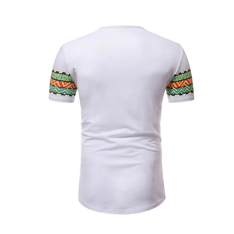 Черная африканская Футболка с принтом Дашики мужская летняя Новинка 2021 одежда