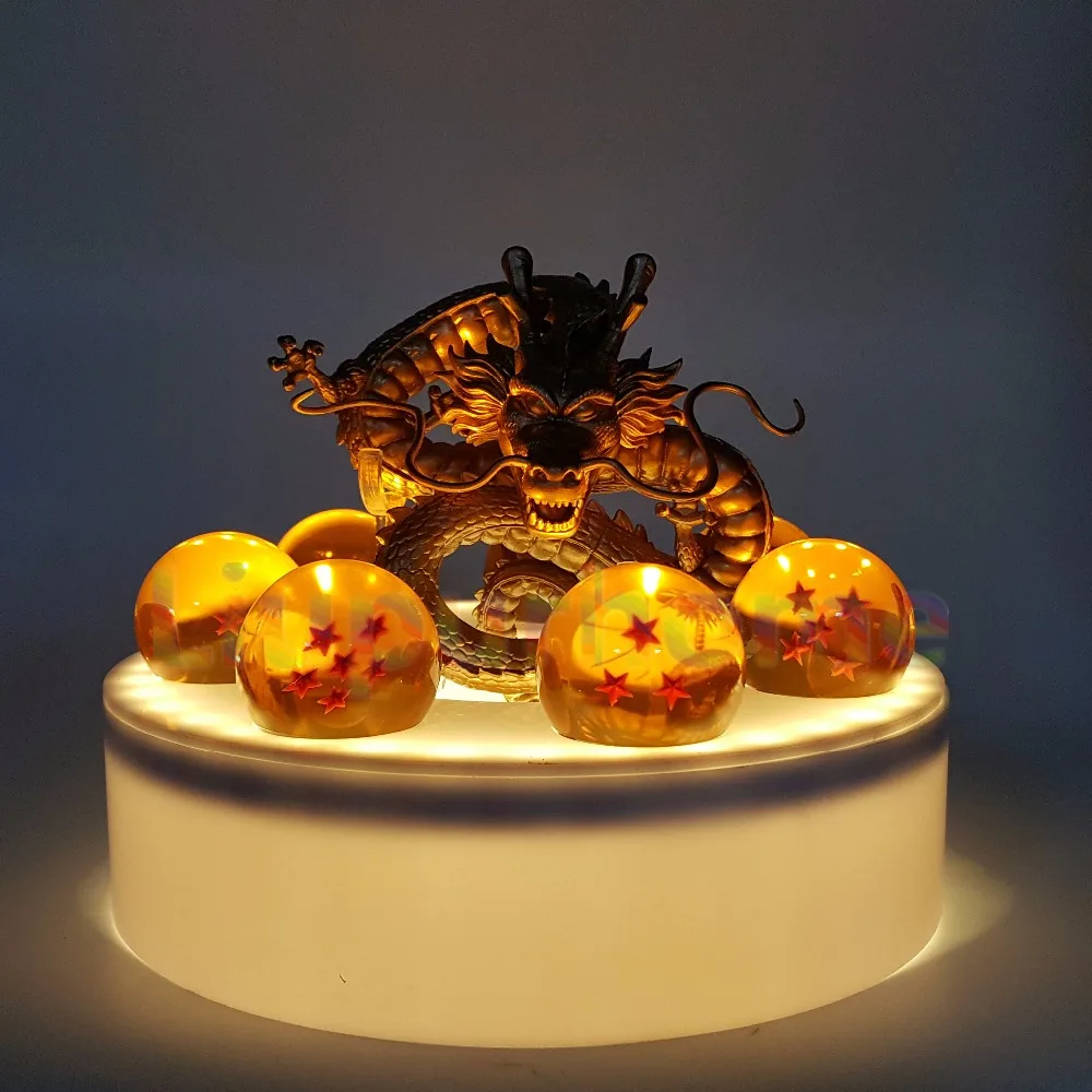 Dragon Ball Z Золотой Shenron хрустальный шар DIY светодиодный набор Dragon Ball Супер Сон Гоку драгонболл зет Светодиодная лампа ночник Рождественский подарок