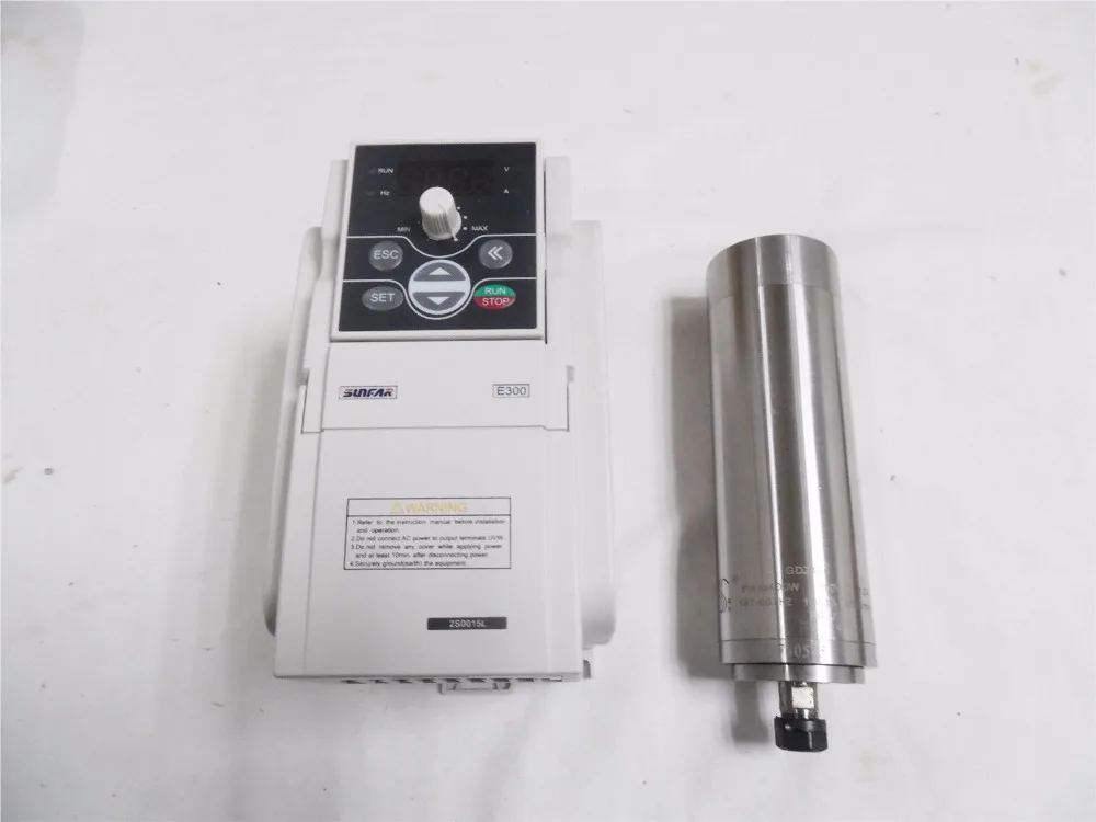 

400W Natural Cooled AC110V Spindle Motor ER11 D=58mm & 1.5KW VFD Inverter CNC Kit GDZ400+E300-2S0015L