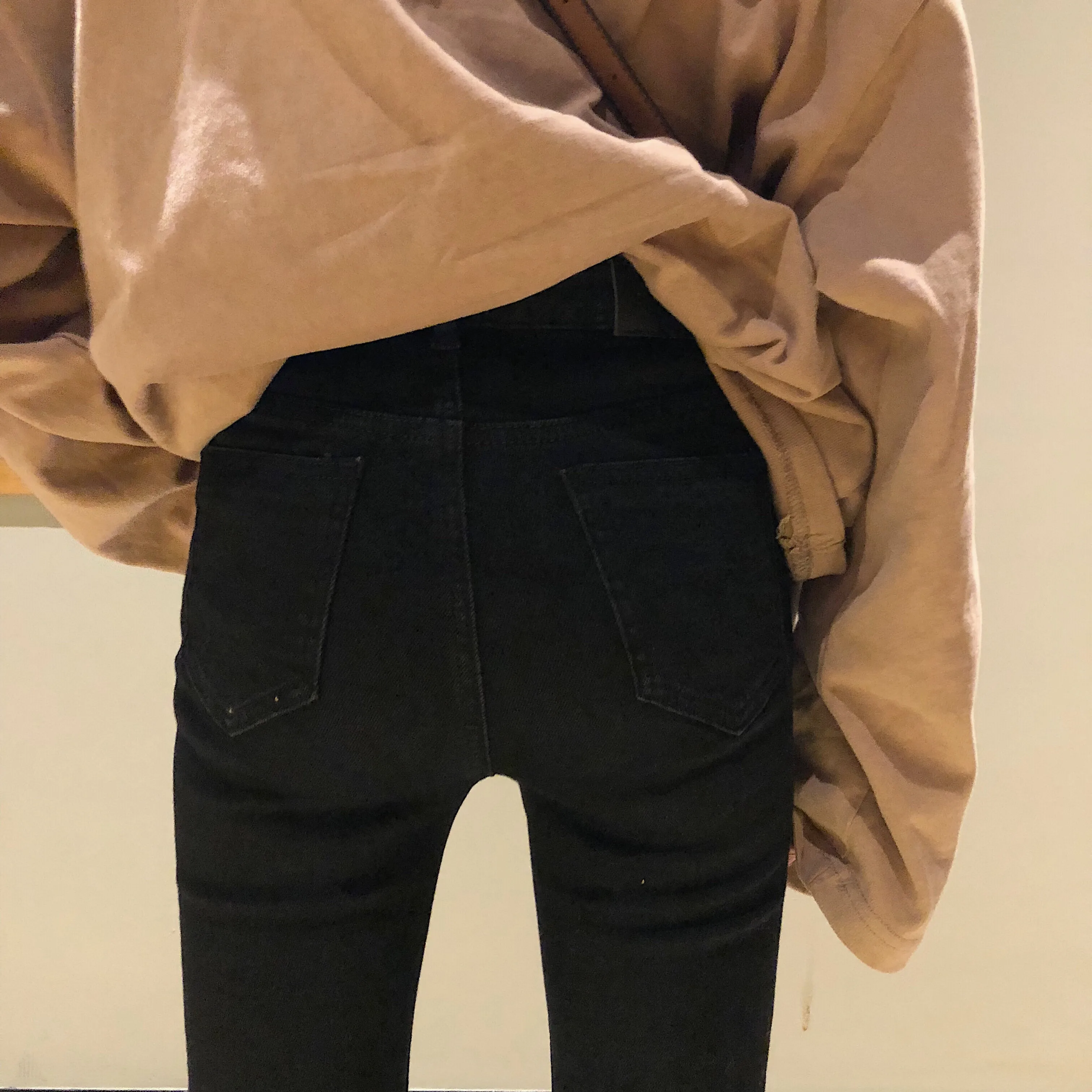 2019 Spring Korean Slim Thin Pants High Waist Elastic Skinny Jeans ankle-length Women's pencil |