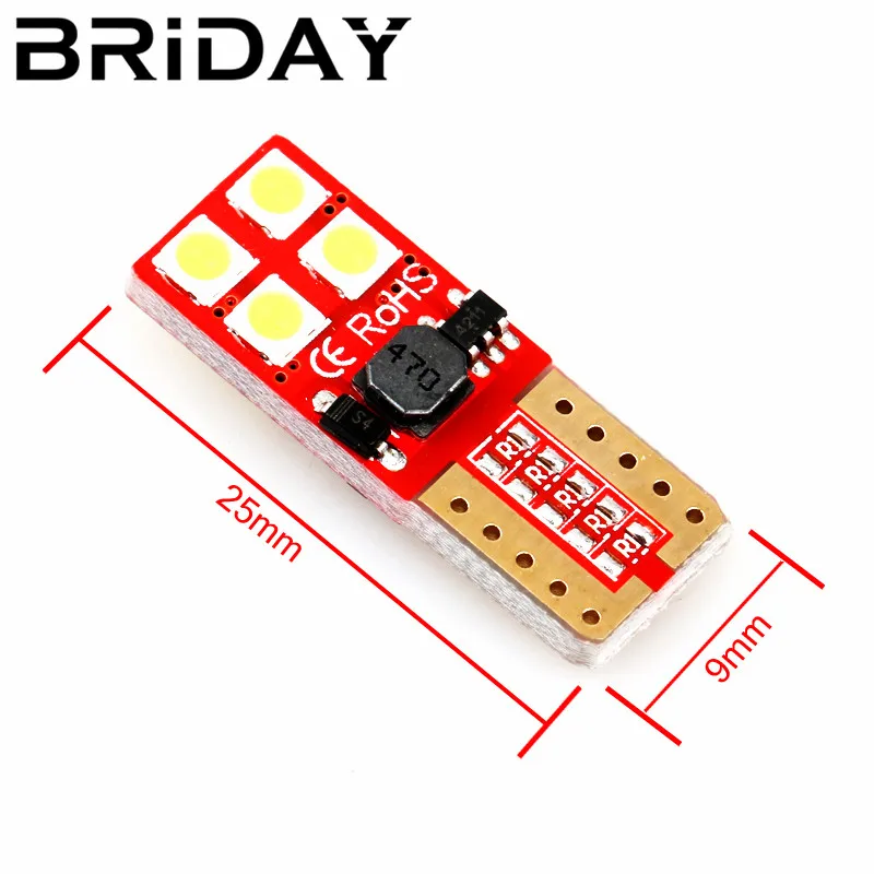 2x T10 led W5W Canbus IC драйвер 12В 24В Светодиодная лампа светильник лампы 3030 SMD авто