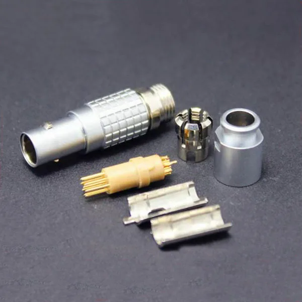 LEMO FGG.0B.309. Плакированный круглый металлический разъем самоблокирующийся