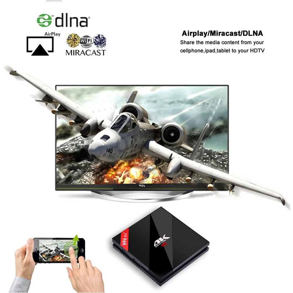 H96 PRO+ плюс Смарт ТВ приставка Amlogic S912 Восьмиядерный 2 ГБ/16 ГБ 3 ГБ/32 ГБ Android 7,1 Bluetooth 4,1 ТВ приставка Wifi HDMI